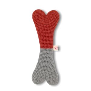Hundespielzeug Knochen Grey-Orange